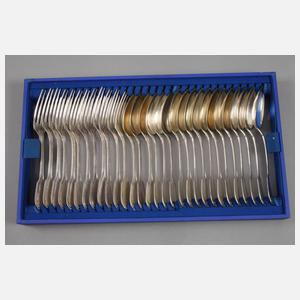 Silber Besteckkasten "Augsburger Faden"