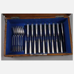 Silber Besteckkasten "Augsburger Faden"