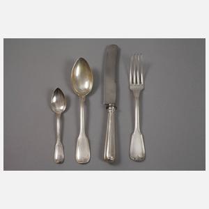 Silber Besteckkasten "Augsburger Faden"