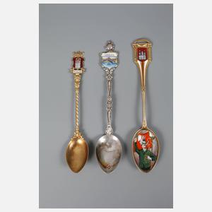 Konvolut Andenkenlöffel