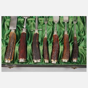 Jagdbesteck im Kasten