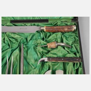 Jagdbesteck im Kasten