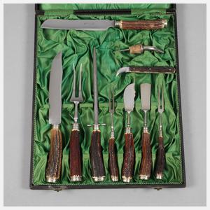 Jagdbesteck im Kasten