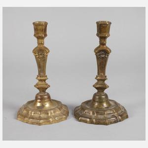 Paar barocke Bronzeleuchter