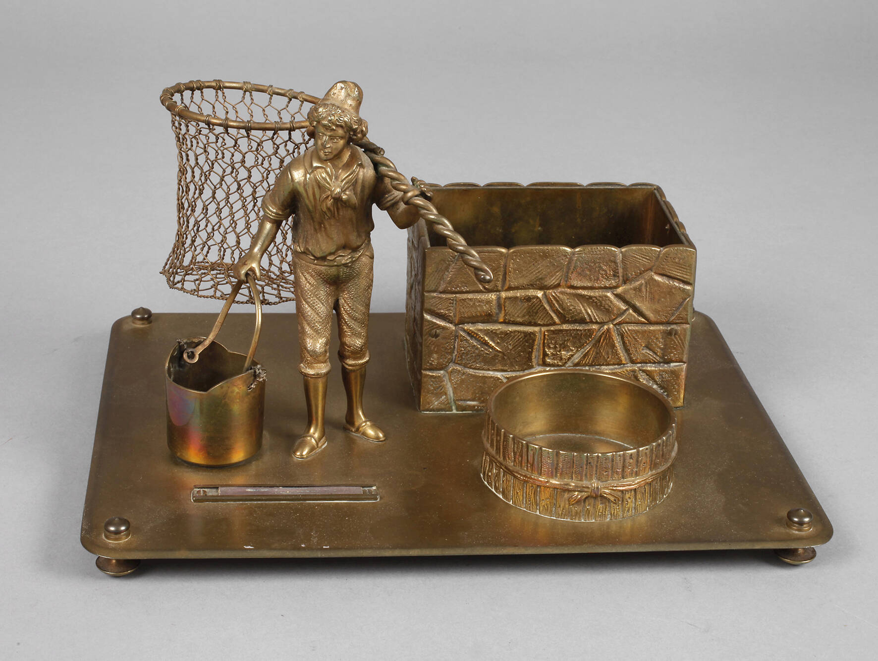 Figürliches Rauchset mit Fischer