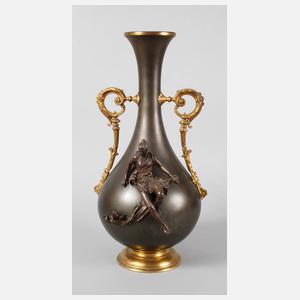 Große Balustervase mit Frauenfigur