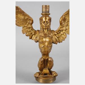 Bronzefigur geflügelte Sphinx