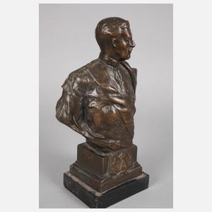 Paar Bronzebüsten belgisches Königspaar