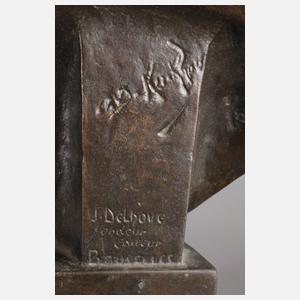 Paar Bronzebüsten belgisches Königspaar