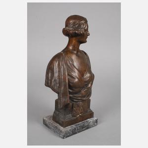 Paar Bronzebüsten belgisches Königspaar