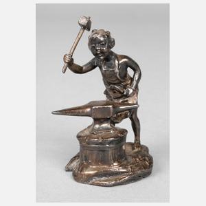 Miniatur Putto als Schmied