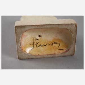 Jan Štursa, sitzendes Trachtenmädchen