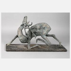 Abstrakte Hirschplastik