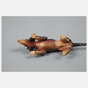 Wiener Bronze Dackel mit Welpen