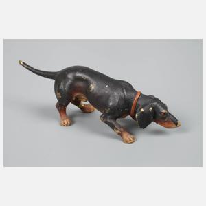 Wiener Bronze Dackel mit Welpen