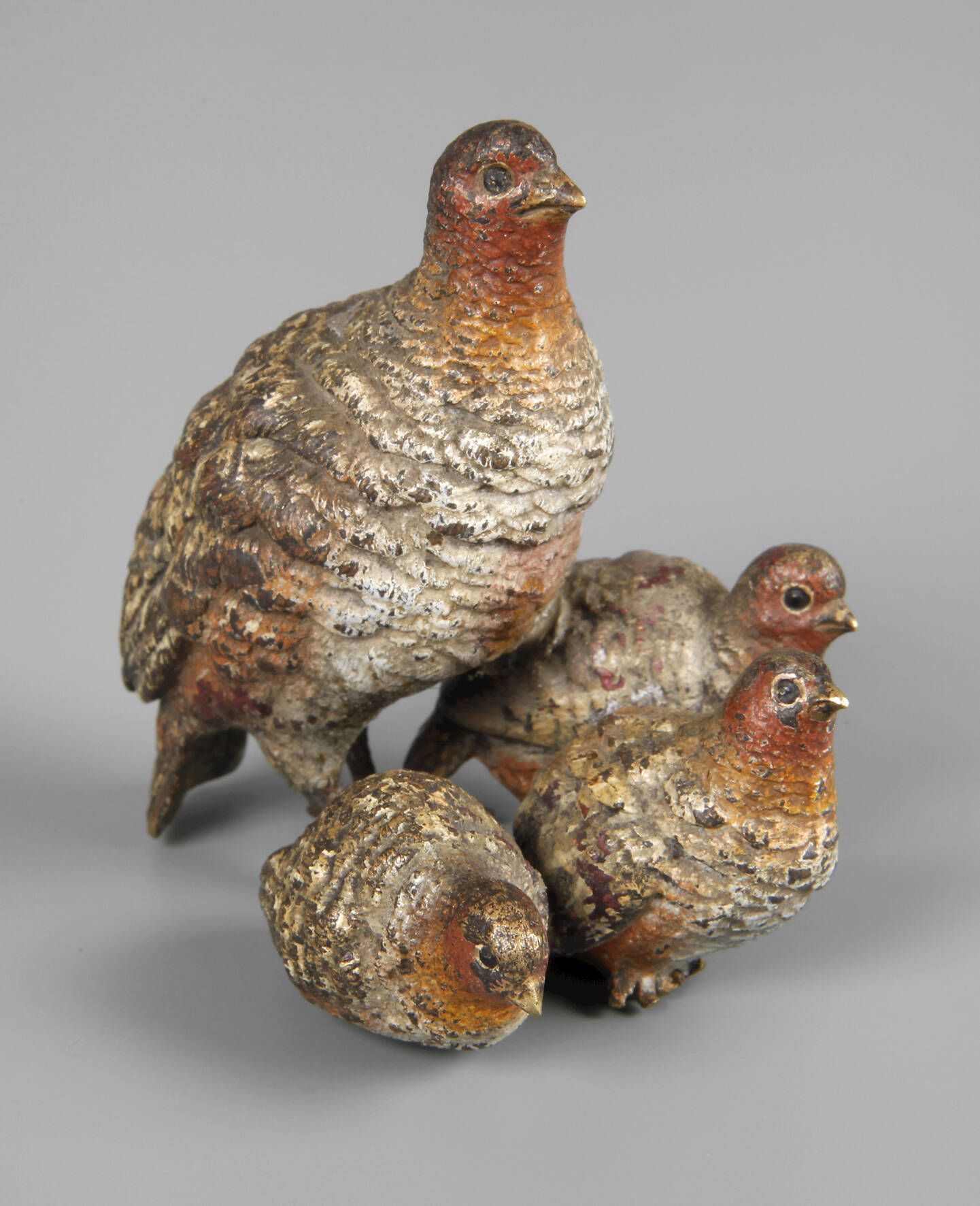 Wiener Bronze Gruppe Rebhühner