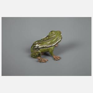 Wiener Bronze sitzender Frosch