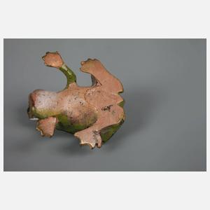 Wiener Bronze sitzender Frosch