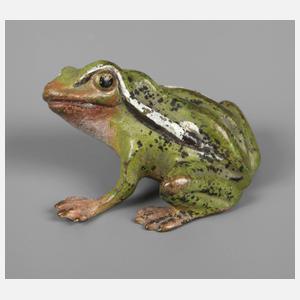 Wiener Bronze sitzender Frosch