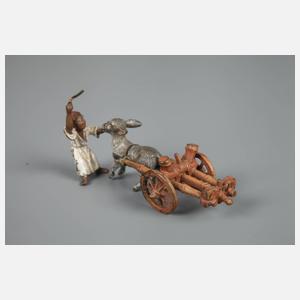 Wiener Bronze Eselskarren