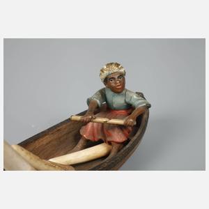 Wiener Bronze Orientale im Boot