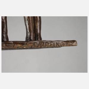 Oskar Höfinger attr., moderne Bronzegruppe
