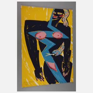 Elvira Bach, Frau mit Schlange