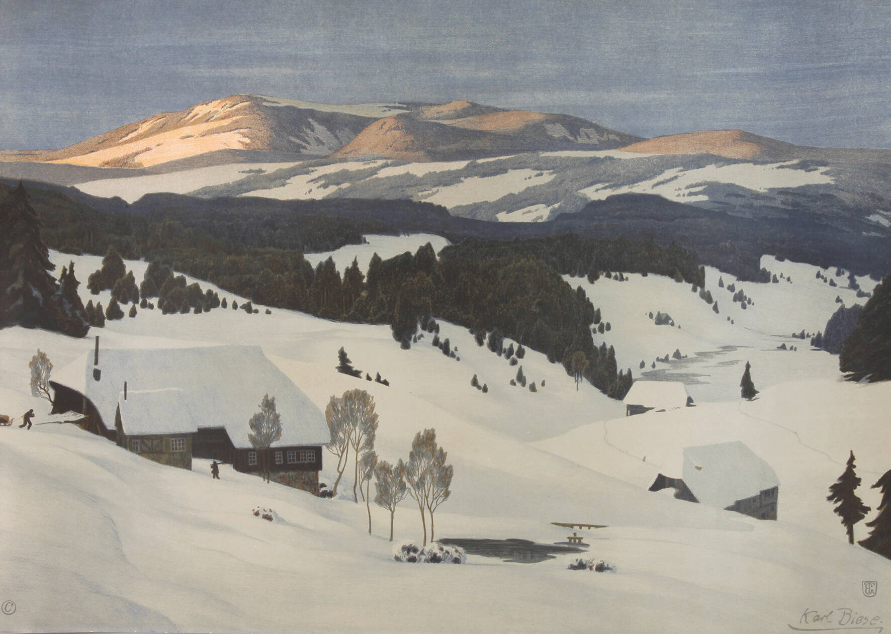 Karl Biese, Winter im Schwarzwald