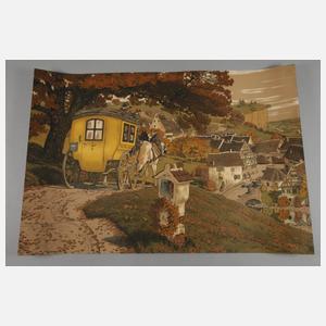 Prof. Walter Georgi, zwei großformatige Graphiken