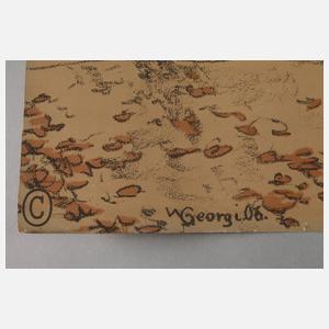 Prof. Walter Georgi, zwei großformatige Graphiken