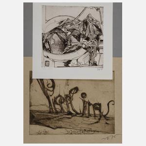 Horst Janssen, Paar Radierungen