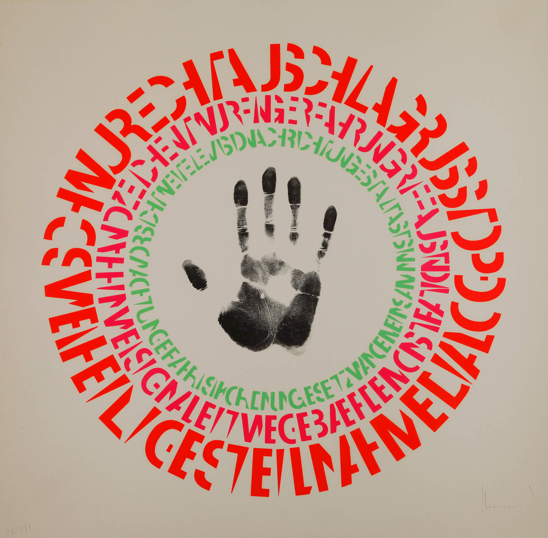 Ferdinand Kriewet, Handabdruck