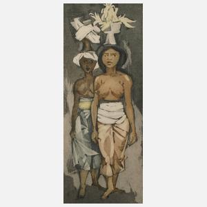 Prof. Walter Womacka, Junge Frauen auf Bali