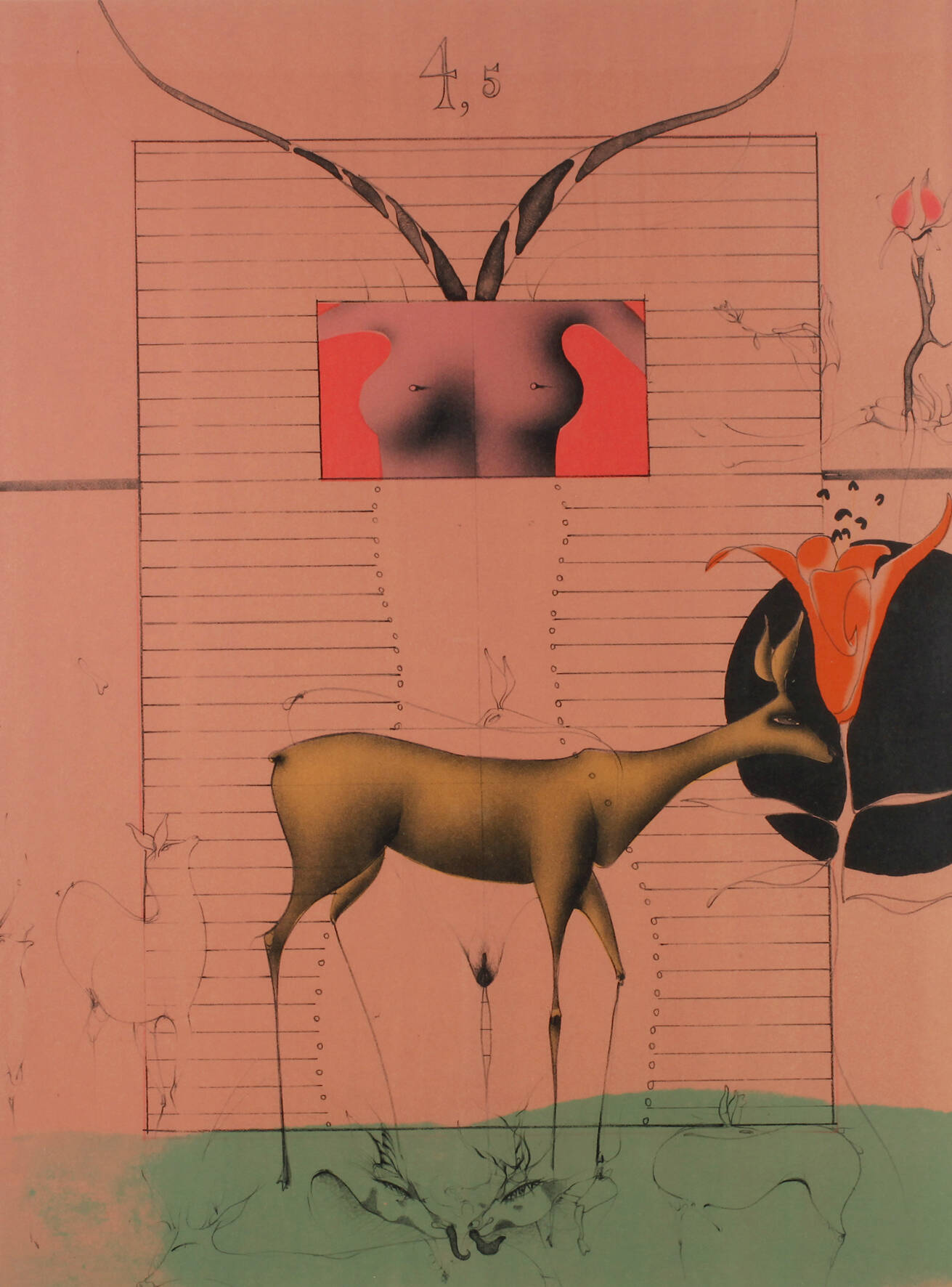 Prof. Paul Wunderlich, Surreale Komposition