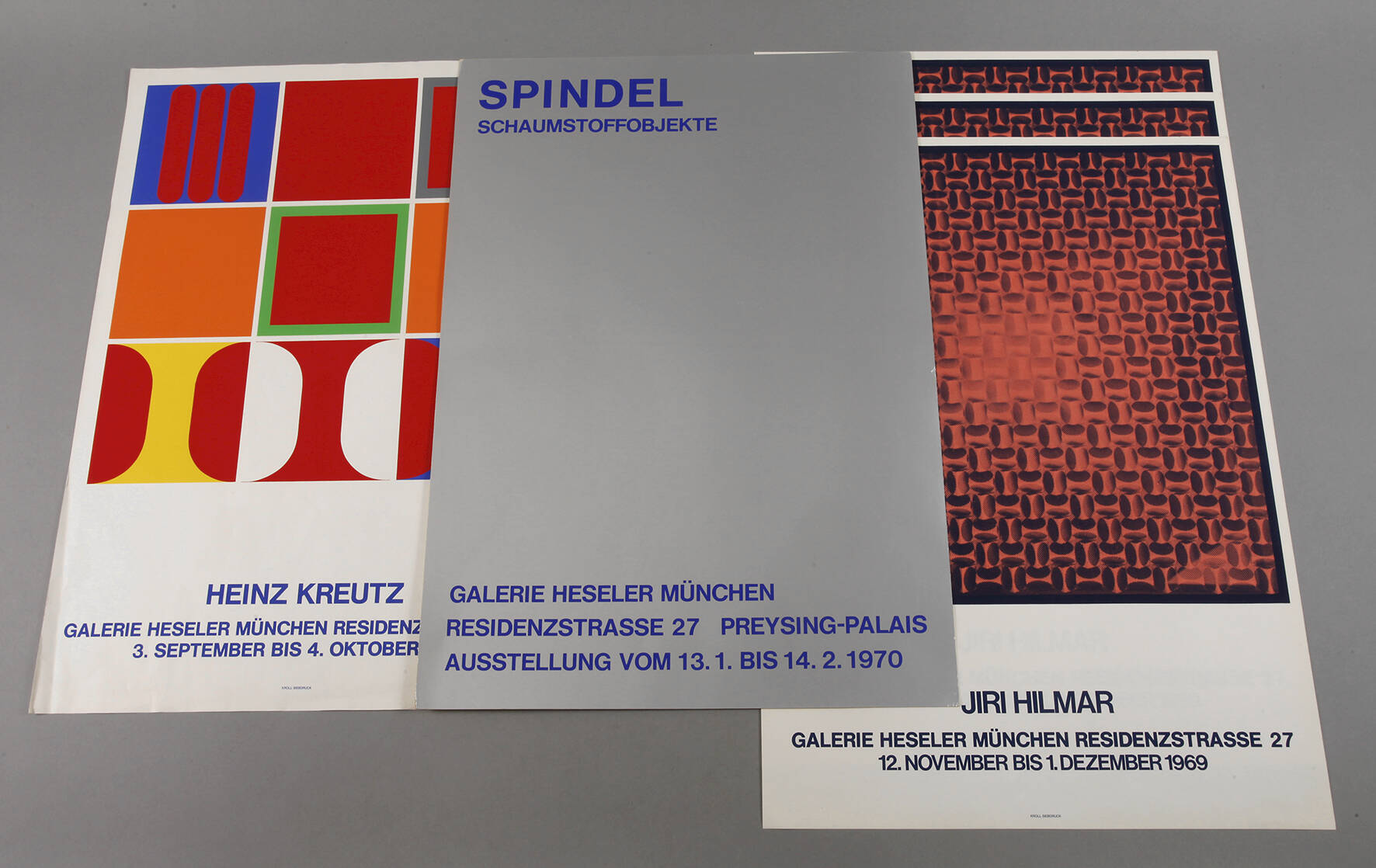 Originalgraphische Plakate der Galerie Heseler