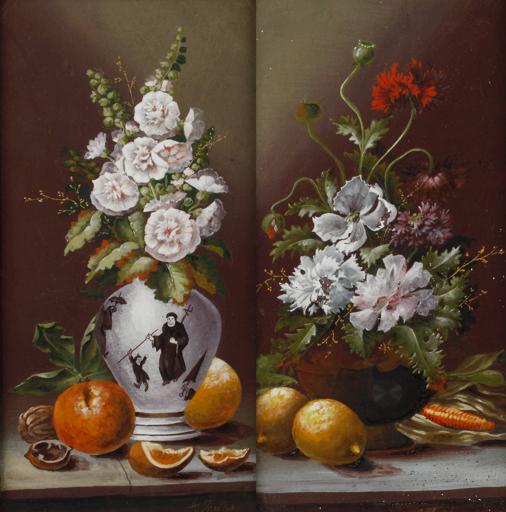 A. Fuchs, Paar Stillleben