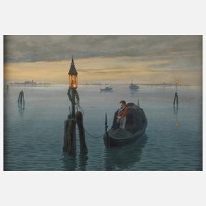 Hermann Krezzer, Abend auf der Lugane von Venedig