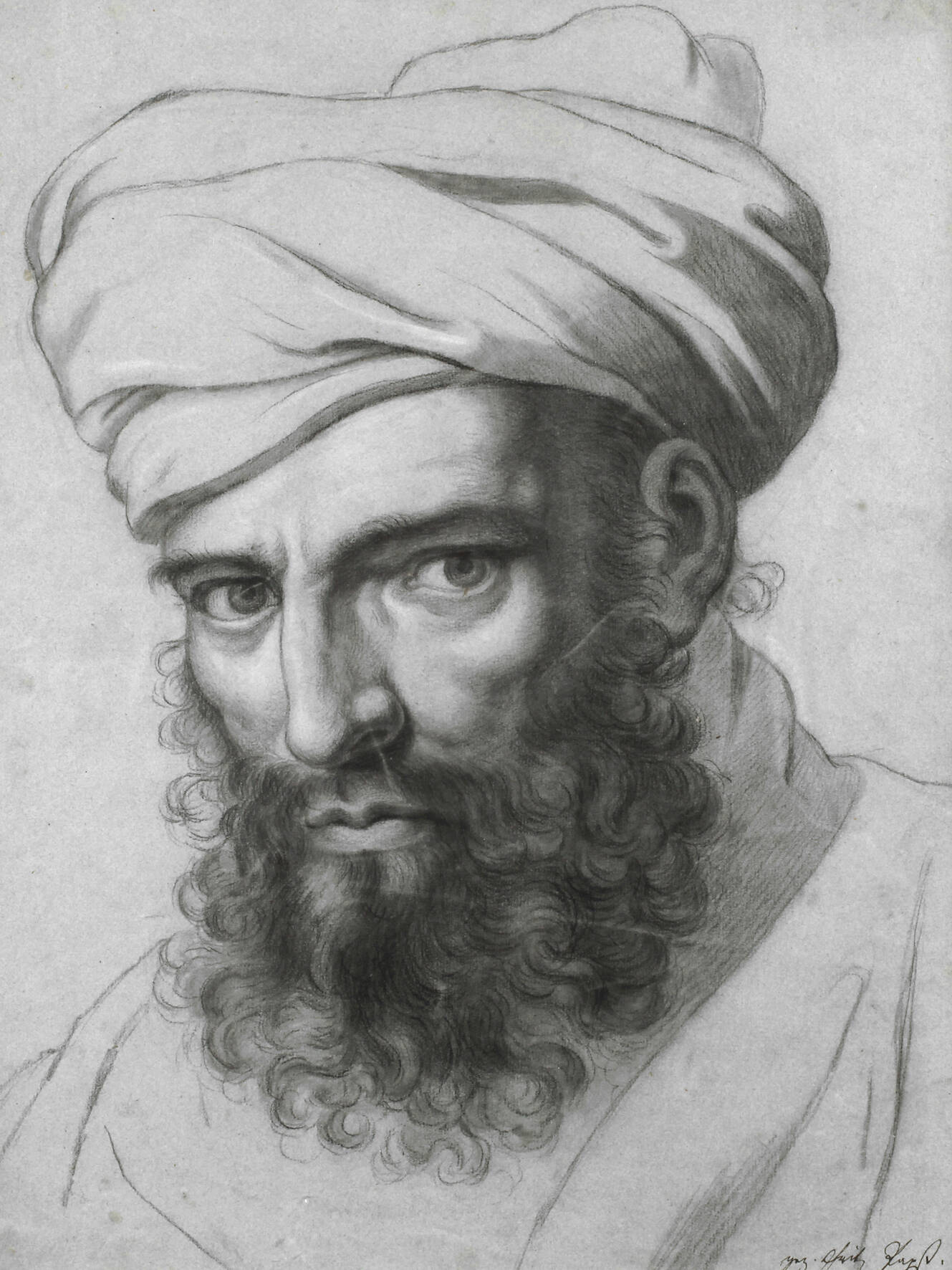 Fritz Papst, Bildnis eines Herren mit Turban