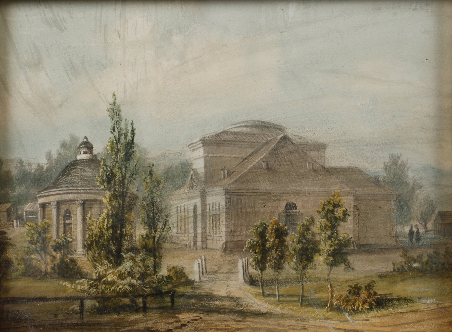 Blick auf klassizistische Architektur