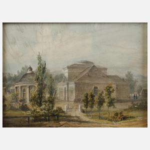 Blick auf klassizistische Architektur