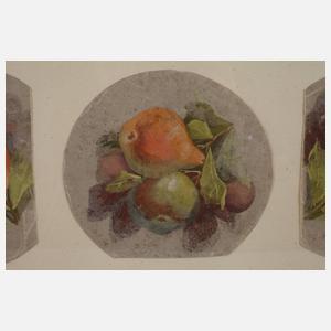 Drei Früchtestillleben