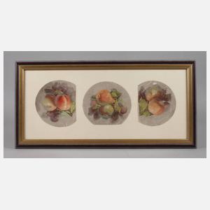 Drei Früchtestillleben