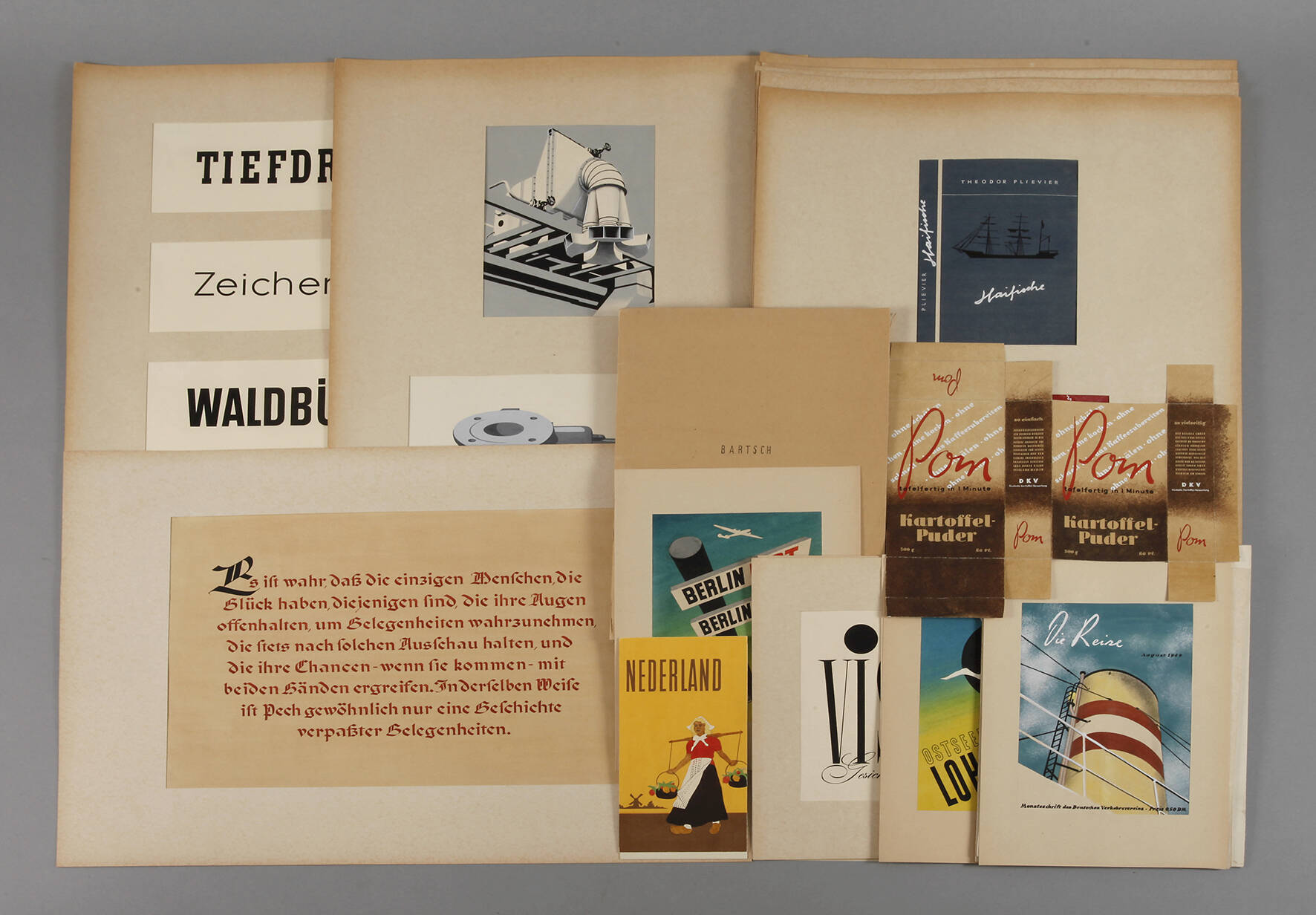 Klaus-Dietrich Bartsch, Konvolut Entwürfe