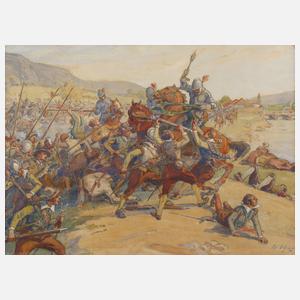 Edouard Elzingre, Schlachtendarstellung