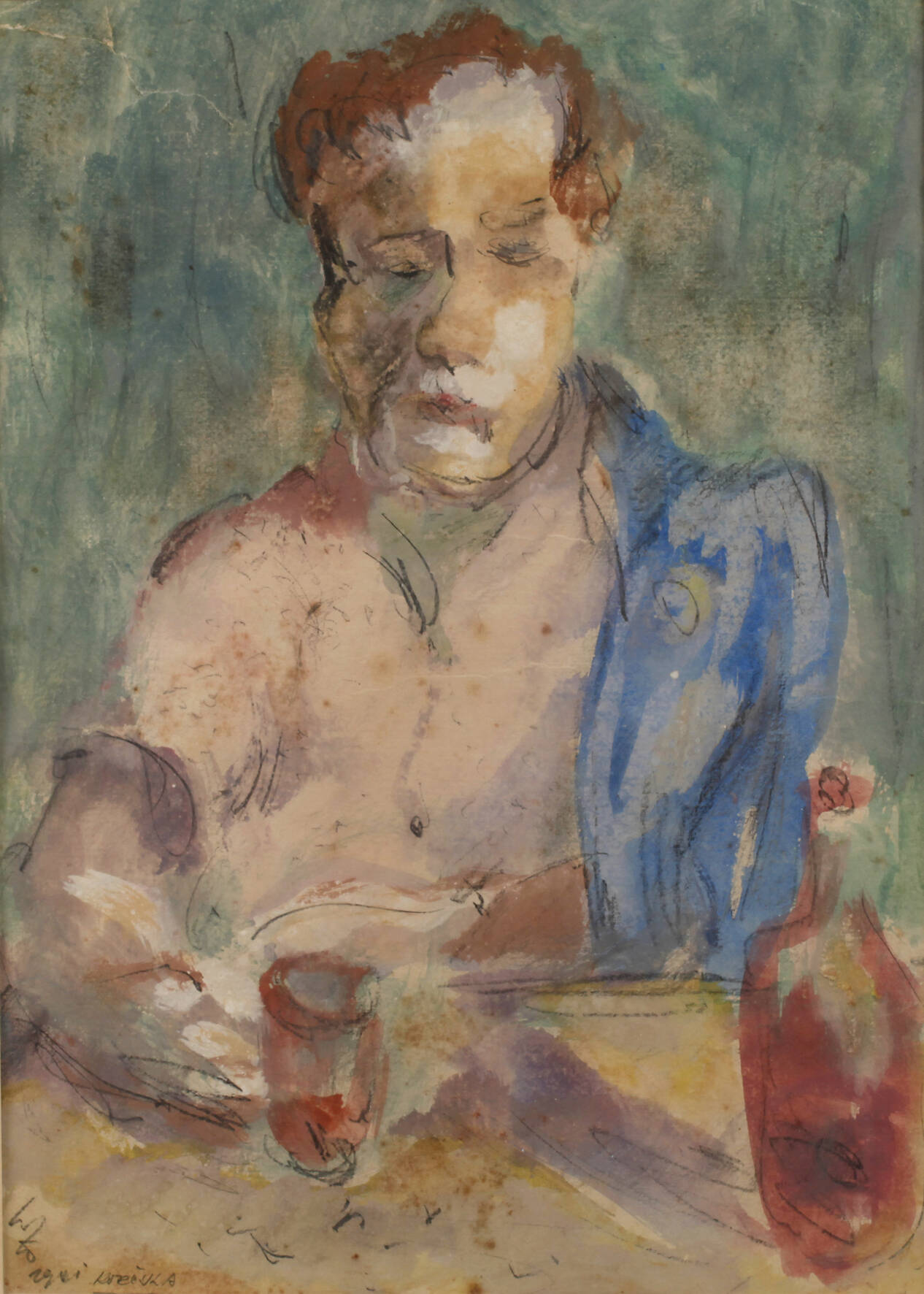 Walter Höfner, Trinkender