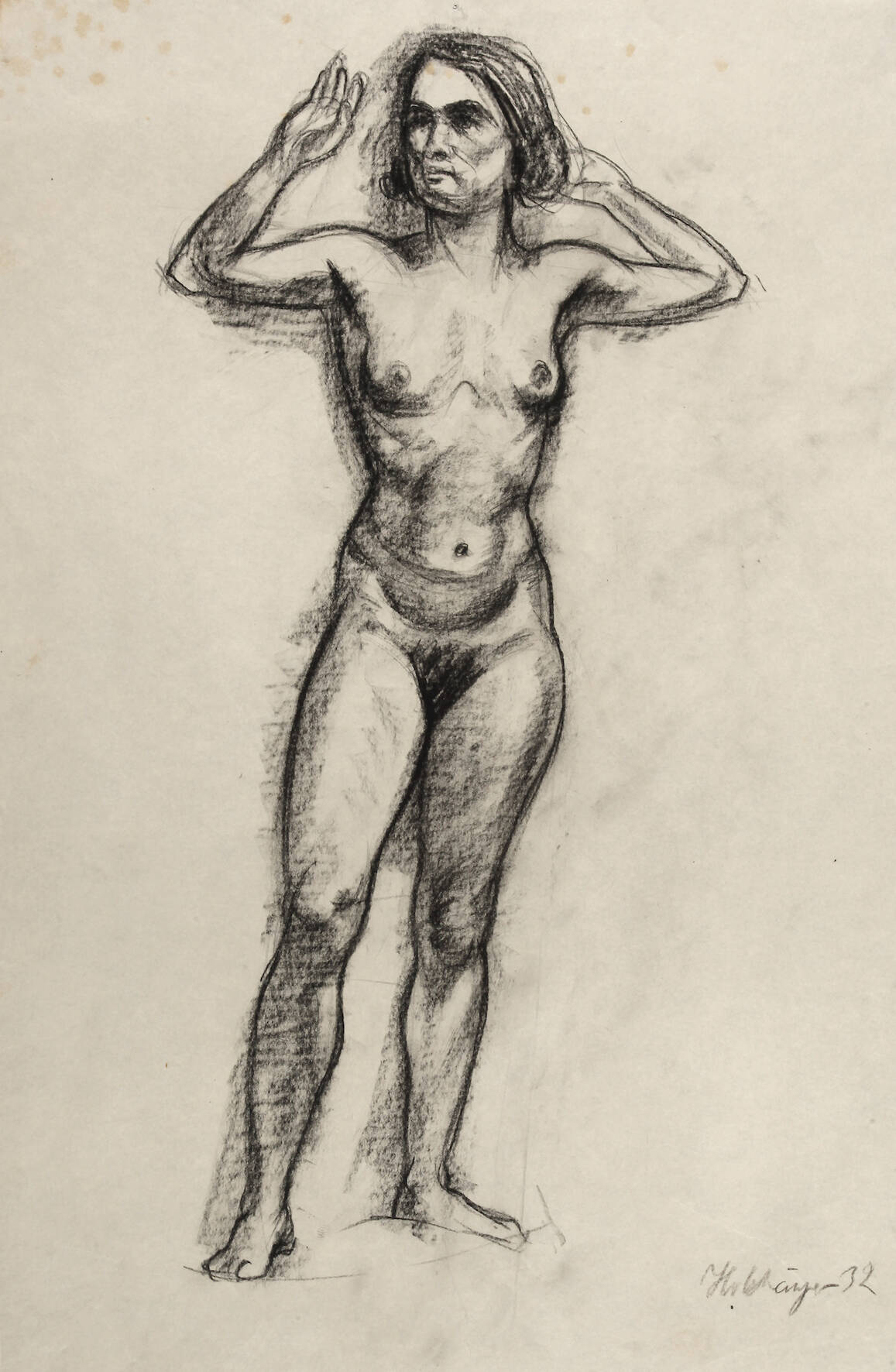 Ernst Holzhäuser, Stehender weiblicher Akt