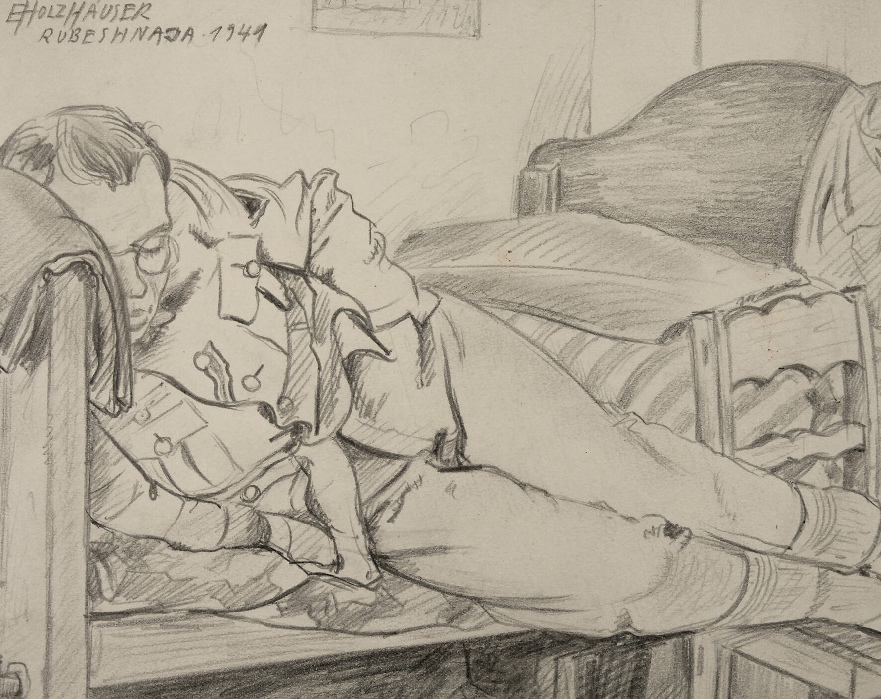 Ernst Holzhäuser, Schlafender Soldat