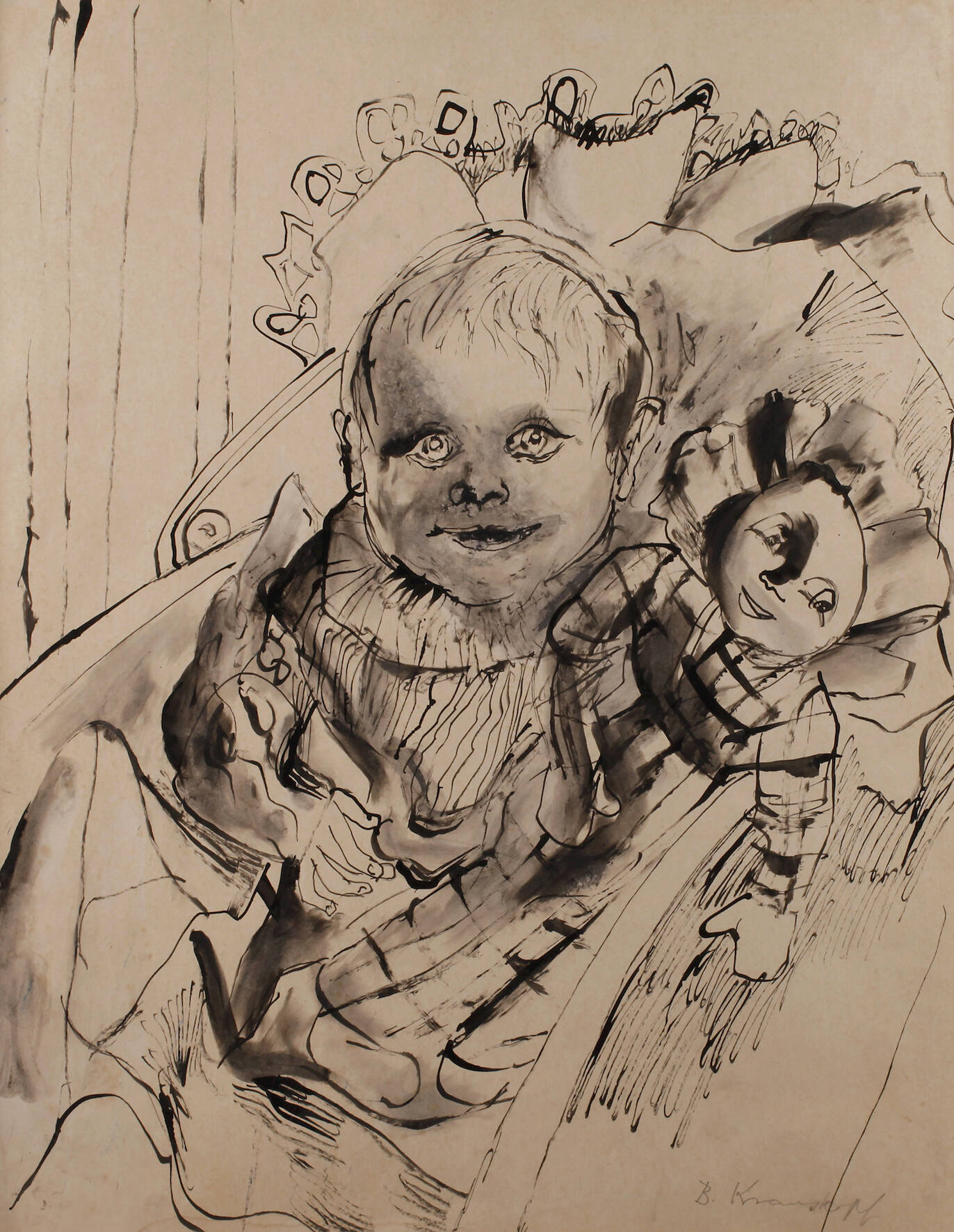 Bruno Krauskopf, Mädchen mit Puppe