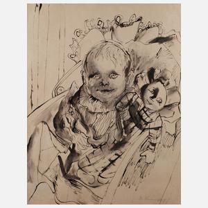 Bruno Krauskopf, Mädchen mit Puppe