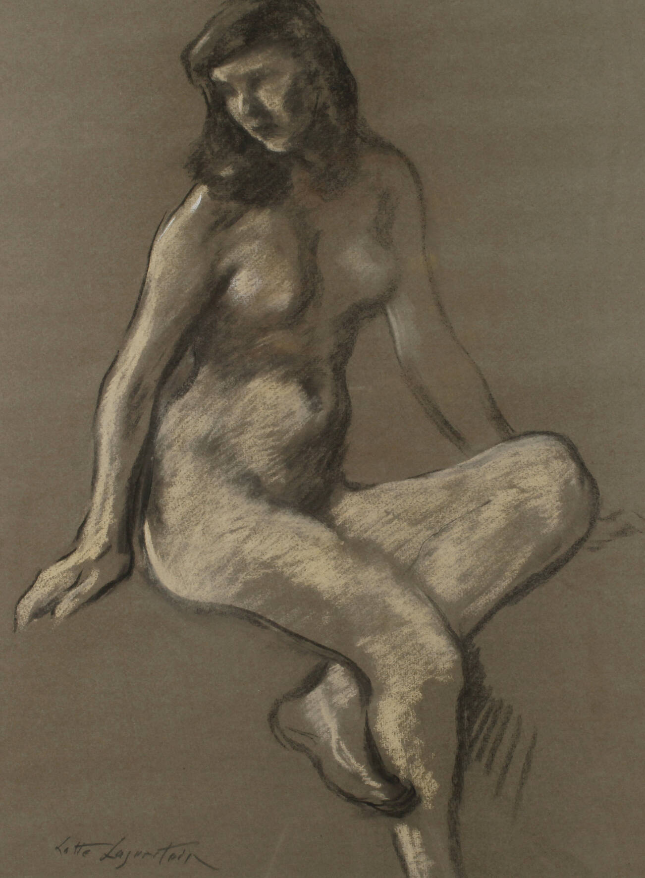 Lotte Laserstein, Sitzender weiblicher Akt